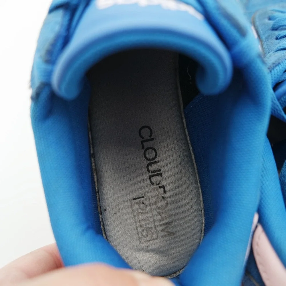 Adidas Breakneck Sleek Blue Pink Suede Gum Sole Sneakers Womens Size 9